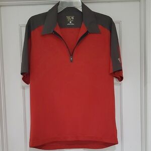 Mountain Hardware Burnt Orange/Gray Men's Polo Shirt sz L